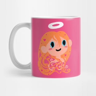 I rarely see illustrated redheads with pink accessories Mug